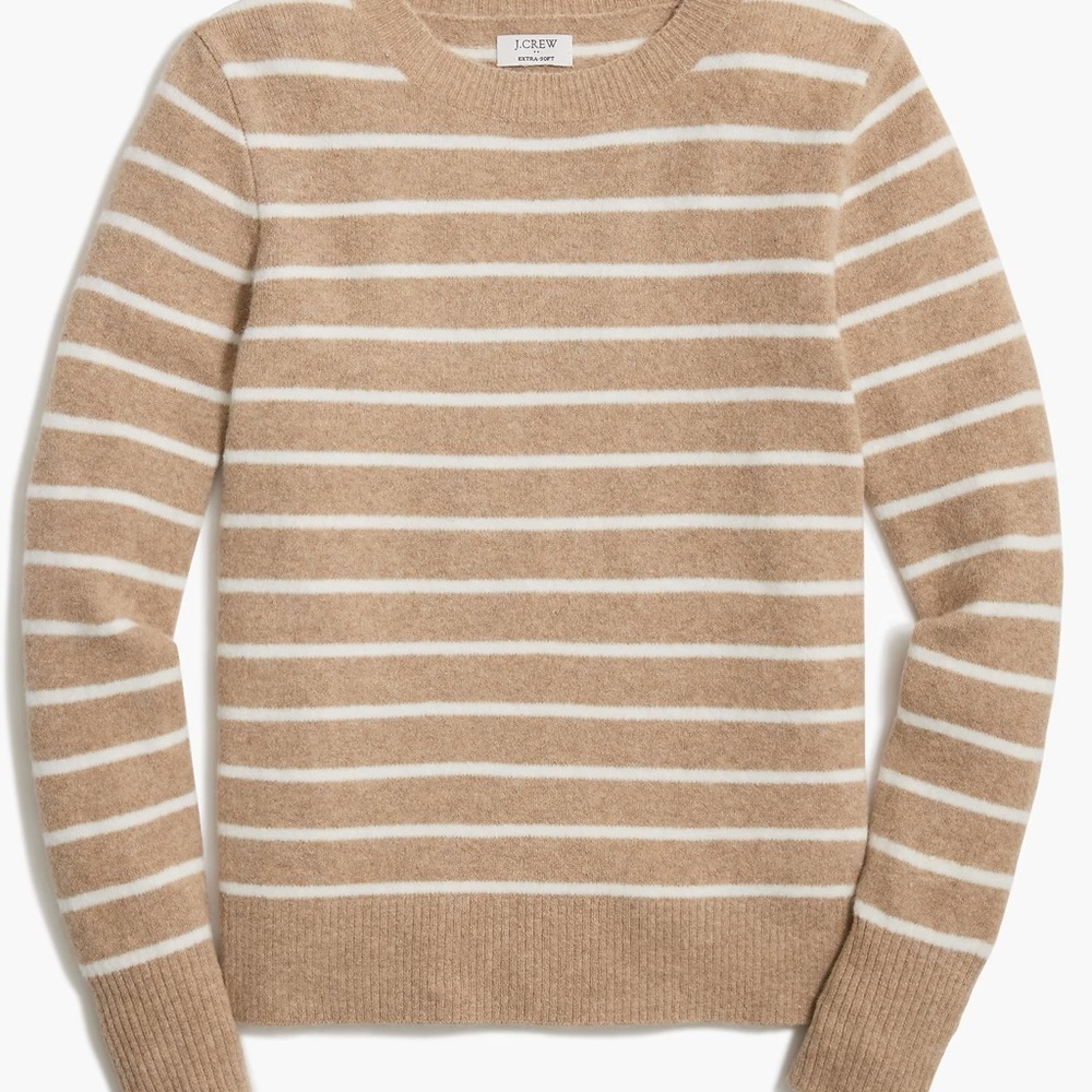 J. Crew Tan Striped Women’s Sweater